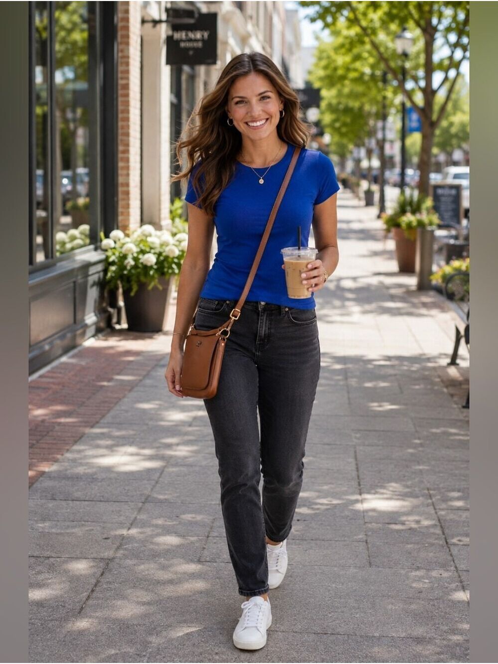 1822 Denim Dark Wash Charcoal Black Slim Straight Jeans Model Off Duty Casual - Picture 9 of 12
